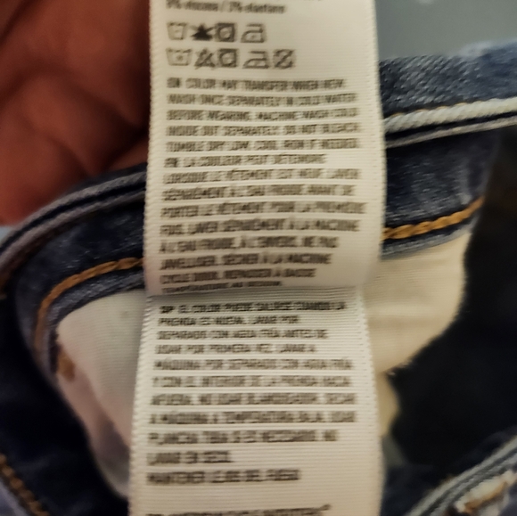 AMERICAN EAGLE Next Level Stitch Distressed Blue Jeans Size 6 Short - Picture 6 of 9